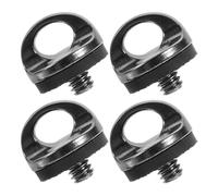 HEALEEP 4pcs Camera Fixing Screw with 1/4 Inch Thread Anti-slip Deep Grey D-ring Hinged Mount for Tripod and Camera Lanyard for Photography