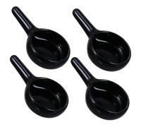 HEALEEP 4Pcs Ceramic Candle Tray for Tealight Wax Warmers and Aroma Burners Spoons for Essential Oil Burners and Incense Holders Portable Small Candle Storage for Home Aromatherapy