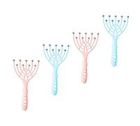 HEALEEP 4Pcs Claw Style Head Massager Manual Scalp Stress Relief Tool for Home Travel Office Ergonomic Design with Durable and Ball for Convenient Use
