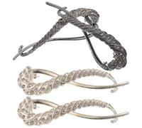 HEALEEP 4pcs Clip Valentine's Day Hairpin Hair Barrettes Retro Rhinestone Hair Clip Prom Bridal Rhinestone Barrettes Lady's