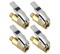 HEALEEP 4pcs Copper Locking Tire Inflator Nozzles Tire Chuck for Car Outdoor Air Compressor Accessories Secure Locking Mechanism Compact Structure