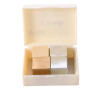 HEALEEP 4pcs Density Experiment Block of Iron Aluminum and Copper Cubes for Science Education and Physics Learning Activities