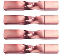 HEALEEP 4pcs Empty Mascara Tubes with Lash Brush, 15ml Refillable Eyelash Applicator Bottles in Rose Gold, Portable Cosmetic Containers for Travel and Eyebrow Cream