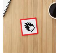 HEALEEP 4pcs Fire Warning Stickers for Trash Bins Self-adhesive Pvc Fire Danger Labels with Easy Installation to Public Safety in Parks and Streets