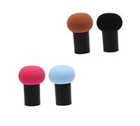 HEALEEP 4pcs Fluffy Powder Puff Versatile Makeup Applicator for Foundation and Blush for Detailed Application Hard to Reach Areas Skin Friendly and Washable