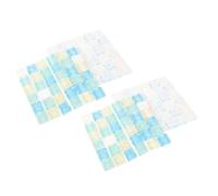 HEALEEP 4pcs Hamster Cooling Pad for Dwarf Hamsters and Rodents Marble | Smooth Glass-like Surface, Fits Small Enclosures and Cages, Year-round Relief under Bedding Use