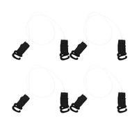 HEALEEP 4pcs Invisible Elastic Fishing Line Clips for Wig Attachment, Easy Installation, Invisible Design, Black Cloth and Plastic Material, Suitable for Hair Extensions and Secret Wigs