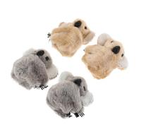 HEALEEP 4pcs Koala Hair Claw Clip Hair Ornament Lambswool Material Creative Unique Style Convenient Practical Daily Use for Female Friends