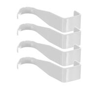 HEALEEP 4pcs Over Cabinet Door Hanger Hooks for Towels and Accessories, Easy Install Carbon Steel with Nonslip Finish, Space Saving Organizer for Entryway and Bathroom