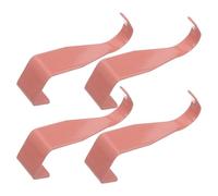 HEALEEP 4pcs Over Cabinet Door Hooks in Red Heavy Duty Carbon Steel Hat Hooks with High Weight Capacity and Sturdy Design, Space Saving Hanging Organizer for Bedroom and Entryway