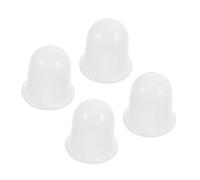 HEALEEP 4pcs Portable Transparent Silicone Cupping Cups Manual Vacuum Cupping Device for Back Neck Waist Massage Suction Therapy for Muscle Tension Relief and Relaxation