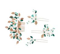 HEALEEP 4Pcs Rhinestone Hair Comb Set Elegant Handmade Bridal Hair Accessories Chinese Style Hairpins for Weddings Updo and Formal Events Vintage Design for Brides and Bridesmaids