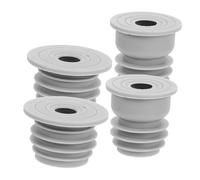 HEALEEP 4pcs Silicone Drain Pipe Seal Plugs Cuttable Washing Machine Hose Connector Odor Floor Drain Stoppers for Kitchen Bathroom Laundry