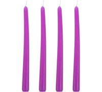 HEALEEP 4pcs Tall Taper Unscented Candles Set 10 Inch Black Paraffin with Cotton Wick Stable Burn Elegant Refined Dinner Table Decor