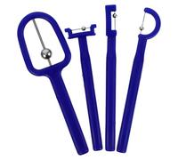 HEALEEP 4Pcs Tongue Trainer Oral Muscle Exerciser Set for and Adults, Blue U-Shaped Speech Therapy Tool for Tongue Flexibility, Speech Rehabilitation, and Oral Motor Training