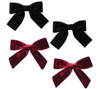 HEALEEP 4pcs Velvet-made Hairpin Hair Accessory Bow Design Creative Distinctive Style Adds to Party Atmosphere Does Not Hurt Hair for Females Festival Party Wear