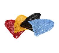 HEALEEP 4pcs Women Crochet Mesh Hair Net Snoods Cotton and Rayon Blend Mixed Colors Lightweight Hair Covers for Sleeping and Care in Beauty and Bathing Random Color