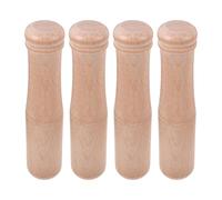 HEALEEP 4pcs Wooden Pestle Set Handheld Garlic Crusher Tool Multi-use Stick Pounder for Spices Grinding and Potato Mashing Kitchen Accessory for Home Cooking