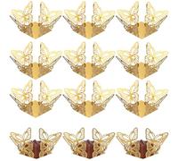 HEALEEP 50 Pcs Paper Baking Cups for Chocolates and Candies, Mini Square and Butterfly-Shaped Cupcake Liners, Safe Packaging and Easy to Use, for Parties and Festivals