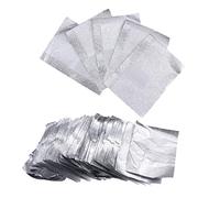 HEALEEP 500pcs Nail Foil Wraps for Manicure Cotton Nail Polish Remover Pads Travel Friendly Gel Polish Remover Leak Prevention Aluminum Foil Strips