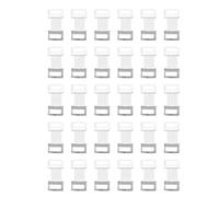 HEALEEP 50pcs Adjustable Aluminum Alloy Household Clips for Compression, Silver Wrap Buckles Replacement Clips for Home Use