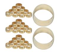 HEALEEP 50pcs Brass Tube Compression Fittings Ferrule Sleeves for 0.47mm Diameter Copper Pipe, Corrosion Resistant and Preventing Tube Slippage, for Mechanical Systems and Regular