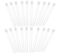 HEALEEP 50pcs Clear Plastic Test Tubes with Caps Small Reusable Vials for Storage for Scientific Experiments Jewelry Beads and Liquid Samples