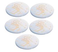 HEALEEP 50Pcs Gender Reveal Badges for Shower Party Decorations Premium Tinplate Ornaments for Boys Photo Props for Unforgettable Moments