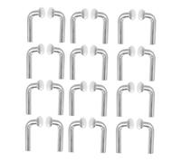 HEALEEP 50pcs Heavy Duty Pallet Racking Safety Pins 8mm L-shaped Locking Clips Galvanized Steel Universal Pallet Rack Drop Pins for Warehouse Shelving Systems