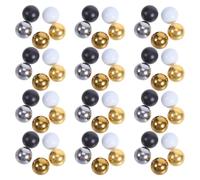 HEALEEP 50pcs M4x9 Lamp Shade Screw Cap Nuts Set, Carbon Steel Threaded Knob Nuts with Copper, Black, Gold, White and Chrome Finishes, Decorative Screw Caps for Ceiling Light Fixtures