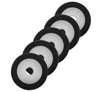 HEALEEP 5pcs Black Plastic Cassette Machine Repair Pinch Roller Wear-resistant Surface and More Breaking Force for Portable Music Player Pinch Roller Replacement