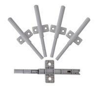 HEALEEP 5pcs Cabinet Door Push Latch Small Size Spring-Loaded Cabinet Closures Magnetic Catch for Side Mount Push to Open Hardware for Kitchen and Furniture