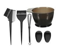 HEALEEP 5pcs Hair Coloring Kit with Mixing Bowl, Brush, Double-Sided Comb, and Ear Covers - Portable Hair Dyeing Tools Set for Home and Salon Use