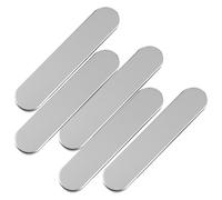 HEALEEP 5pcs Metal Pen Boxes with Lid for Students, School Season Decor | Tinplate Rectangular Storage, Light-weight and Easy to Carry, Silver Finish, Home Organisation Set for Stationery