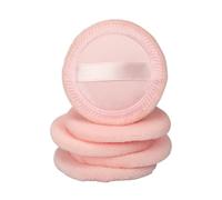 HEALEEP 5pcs Orange Cotton Powder Puff for Foundation and Loose Powder Application, Soft Sponge Material for Smooth and Even Makeup, for Salon and Home Use and Ladies
