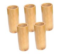 HEALEEP 5pcs Premium Bamboo Cupping Cups for Body Massage Professional Cupping Therapy Durable Slip Design for Back Arms Waist and Knees