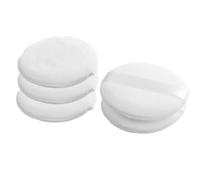 HEALEEP 5pcs Supple Cut Velour Makeup Pads White Simple Shaped Powder Applicators Comfortable to Touch for Birthdays and Mother's Day Makeup Accessories