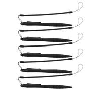 HEALEEP 5pcs Touch Screen Stylus Pen Anti Lost with Lanyard Rope High Sensitivity Abs Material Black for Lcd Writing Tablets at School and Home