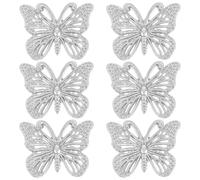 HEALEEP 6 Pcs Furniture Pulls Cabinet Handles Vintage Butterfly-Shaped Zinc Alloy Single Hole Design Decorative Dresser Hardware for Home Enhancement
