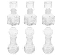 HEALEEP 6 Pcs Whisky Tasting Set 50ml Crystal Liquor Decanter Bottles Wine Dispensers for Home Bar and Festive Occasions