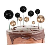HEALEEP 66pcs Ball Cake Toppers Wedding Cake Topper Balls Sprinkles Easy Insert Design Foam Material