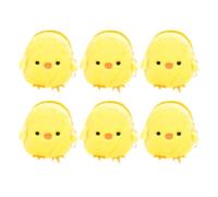 HEALEEP 6pcs Adorable Small Chicken Coin Purses for Easter Decor Plush Change Bags Cartoon Design for Easter Egg Hunt Bucket and Little Chicks Storage