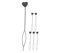 HEALEEP 6pcs Black Heart Hair Braiding Tools for Women Dual-purpose French Braid and Ponytail Maker Portable Hair Crochet Styling Accessories for Updos and Braids