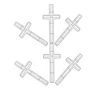 HEALEEP 6pcs Black Wreath Frames 40x18cm DIY Metal Wreath Making Supports for Easter Floral Garland Home Wall Hanging Decorations