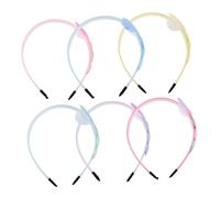 HEALEEP 6pcs Boy Girl Rainbow Headband Boy Girl Gradient Heart Headbands for Birthday Gifts