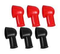 HEALEEP 6pcs Car Battery Terminal Covers Silicone Rubber Protective Caps with Aging Resistance and Temperature Adaptability for Short Circuit Prevention and Corrosion Isolation, Suitable