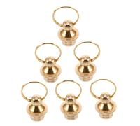 HEALEEP 6pcs Decorative Brass Caps for Small Gourds Handmade Enhancing Brass Tops Sturdy Stylish Gourd Accessories Unique Design for Long Term Use