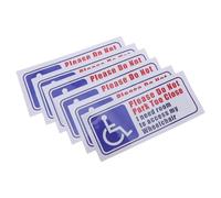 HEALEEP 6pcs Disability Parking Warning Stickers 20x8cm Wheelchair Access Decals Self-adhesive Handicap Disabled Vehicle Permit Signs for Reserved Parking