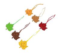 HEALEEP 6pcs Felt Maple Leaf Hanging Pendants Lightweight Christmas Tree Ornaments Decorative Party Supplies Colors for Festive Holiday Decor