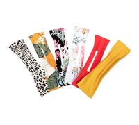 HEALEEP 6pcs Hair Bun Shaper Set with Wire Bow Design Twisted Bun Maker Curler Hair Styling Tool for Includes Red Yellow Floral Black Floral and Leopard Pattern for Easy Updo and Ponytail